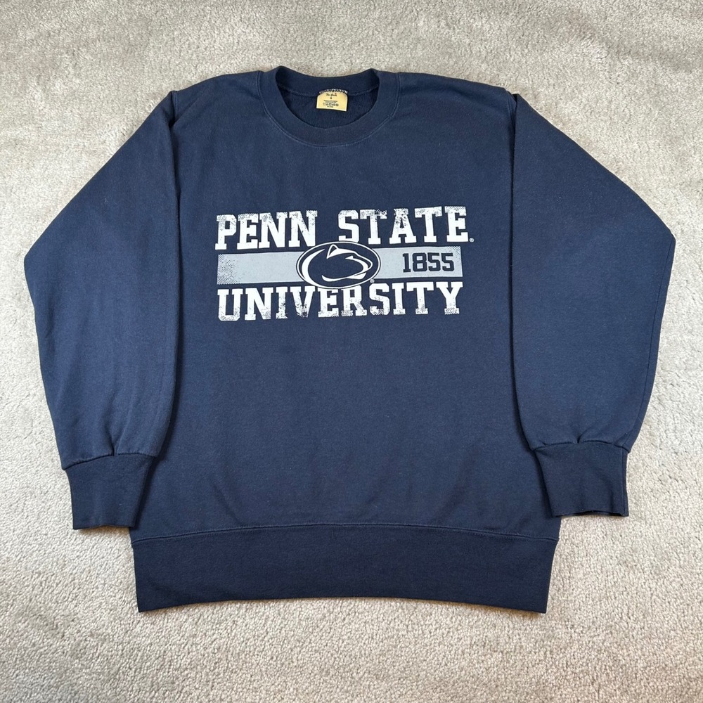 The Game Penn State University Sweatshirt Mens Small Navy Blue Graphic Pullover